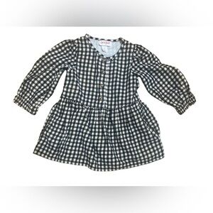 Cat & Jack Checkered Black and White Dress